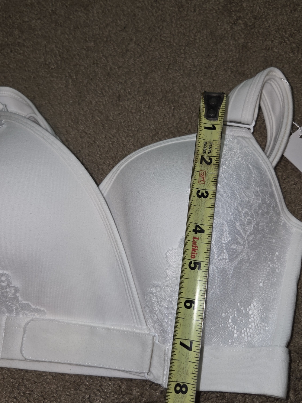 Everyday White Lace-Accent Comfort Bra - Picture 5 of 7